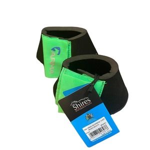 Shires - Arma Neon Green Neoprene Bell Overreach Boots - NEW SIZE SMALL